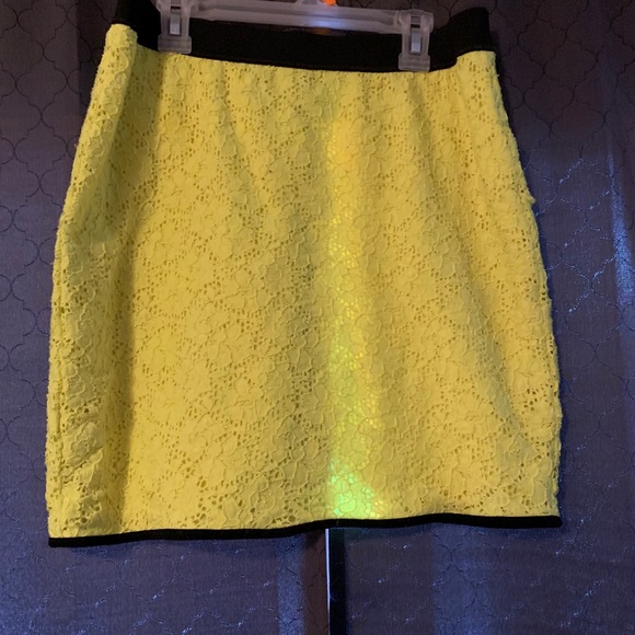 Material Girl Dresses & Skirts - Neon yellow pencil skirt